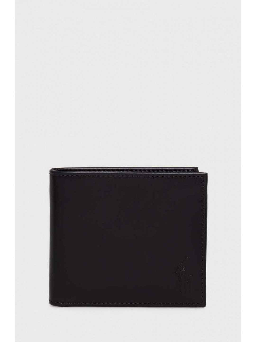 Kožená peněženka Polo Ralph Lauren černá barva 405845398