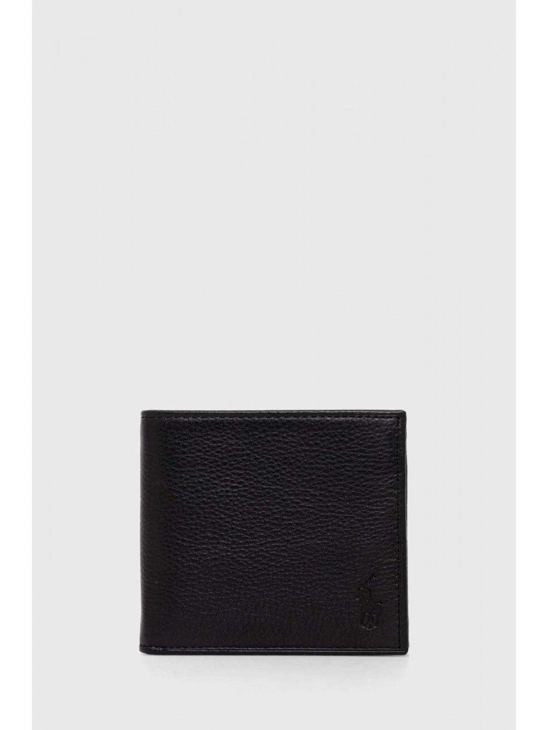 Kožená peněženka Polo Ralph Lauren černá barva 405914235