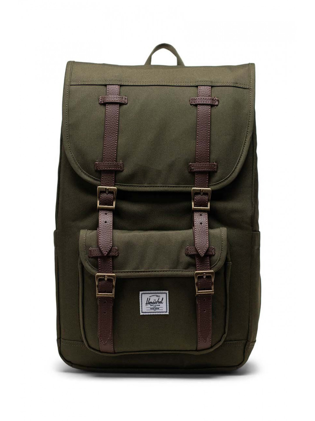 Batoh Herschel Little America Mid Backpack zelená barva velký hladký