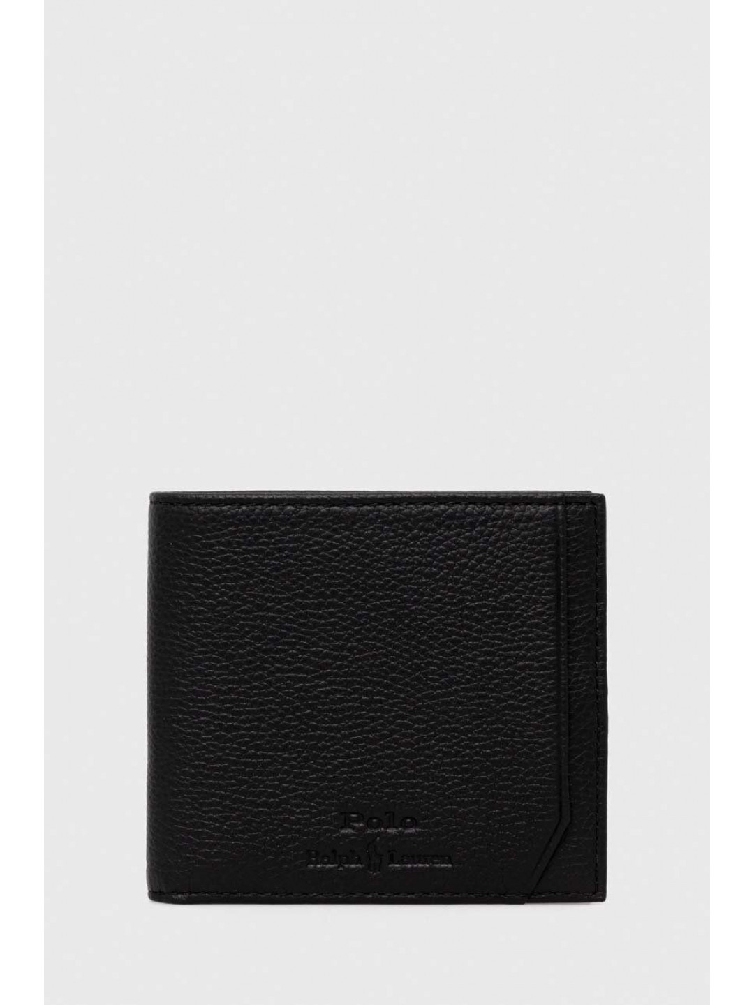 Kožená peněženka Polo Ralph Lauren černá barva 405914158