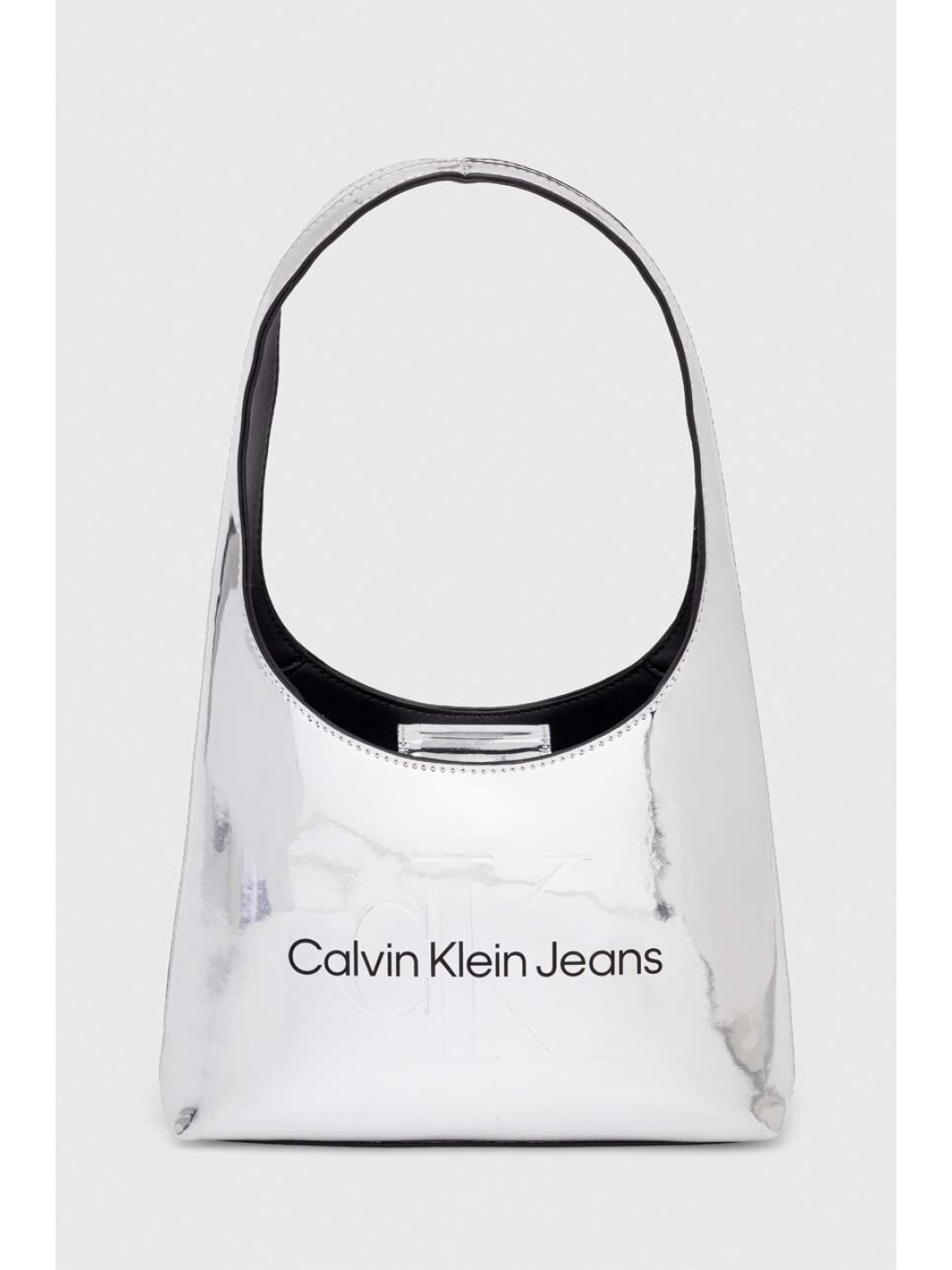 Kabelka Calvin Klein Jeans stříbrná barva K60K611860