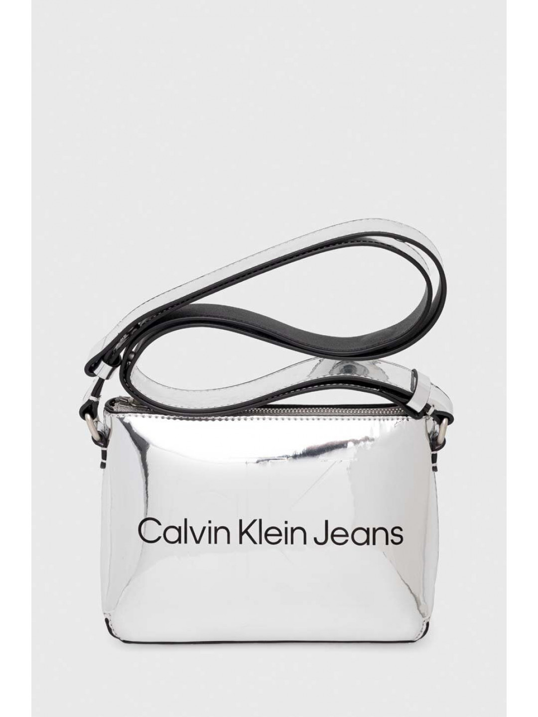 Kabelka Calvin Klein Jeans stříbrná barva K60K611862