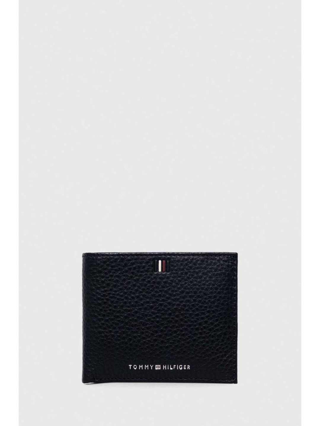 Kožená peněženka Tommy Hilfiger tmavomodrá barva AM0AM11855