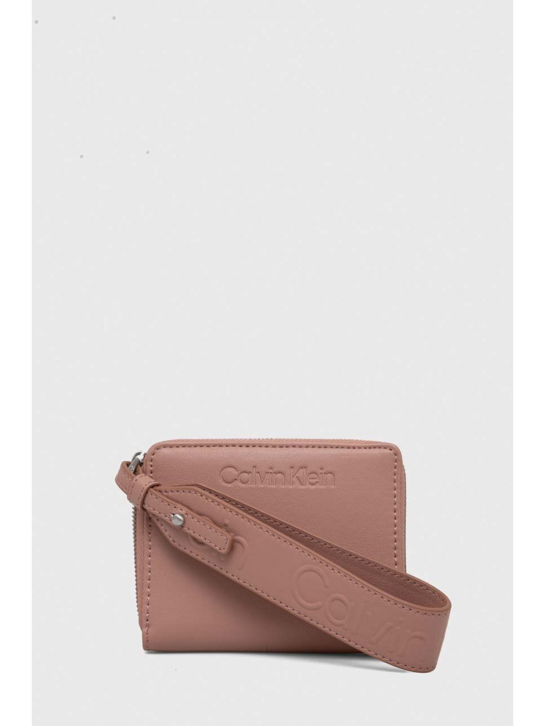 Peněženka Calvin Klein růžová barva K60K611387