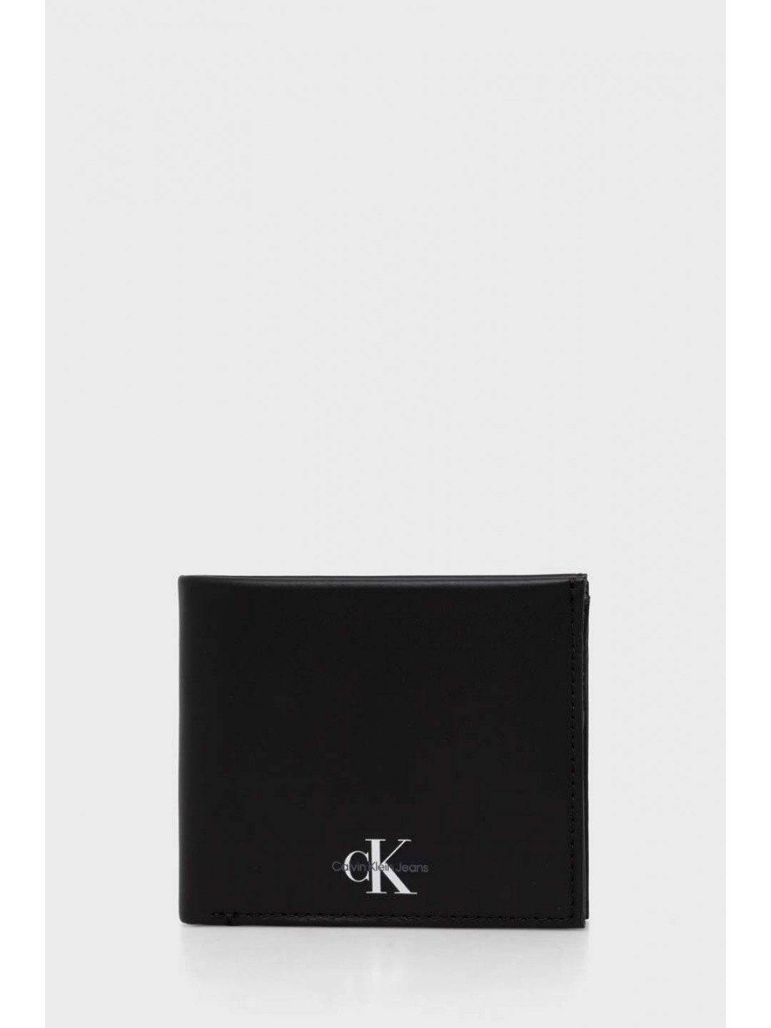 Kožená peněženka Calvin Klein Jeans černá barva K50K511456
