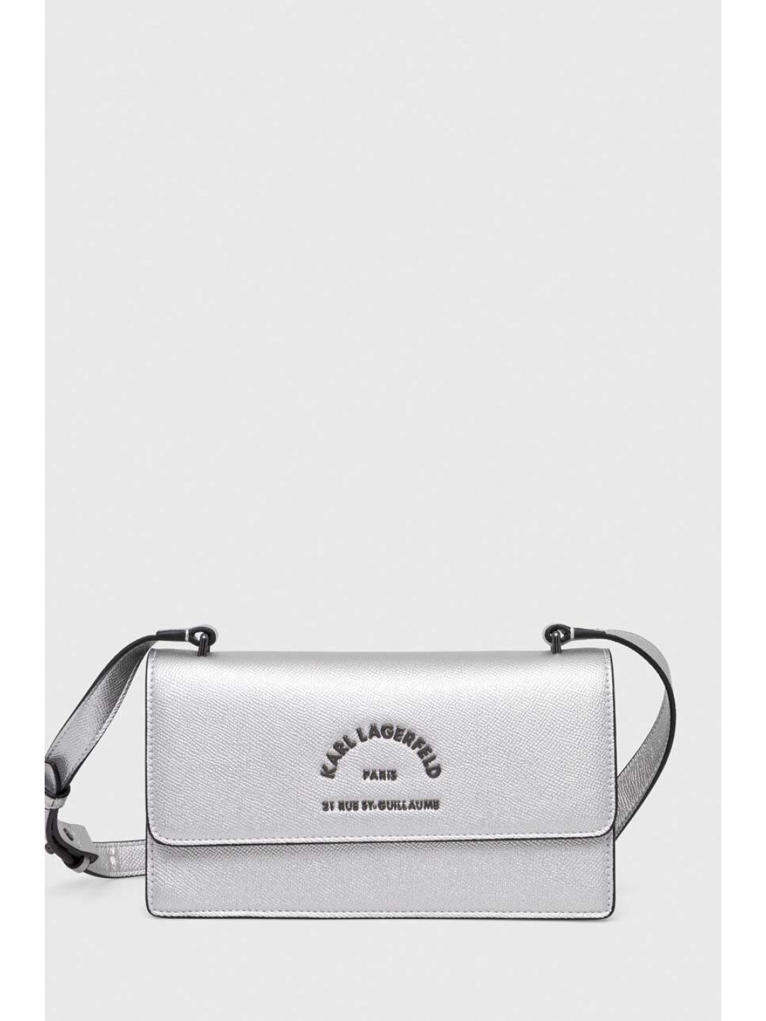 Kabelka Karl Lagerfeld stříbrná barva