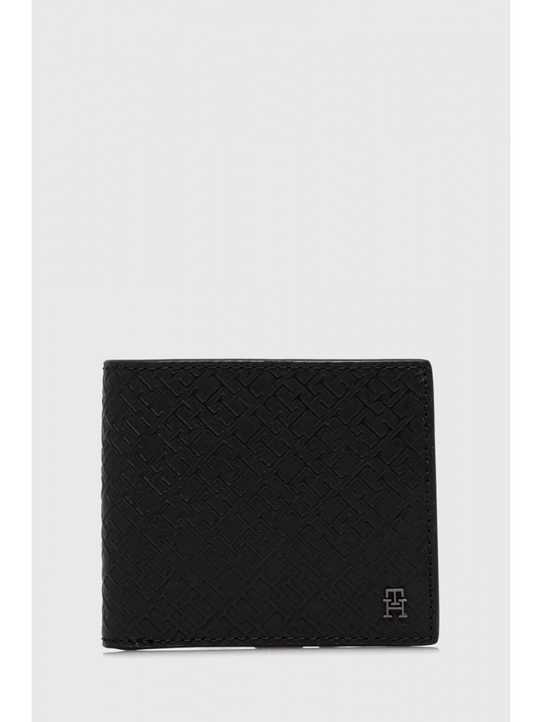 Kožená peněženka Tommy Hilfiger černá barva AM0AM11850