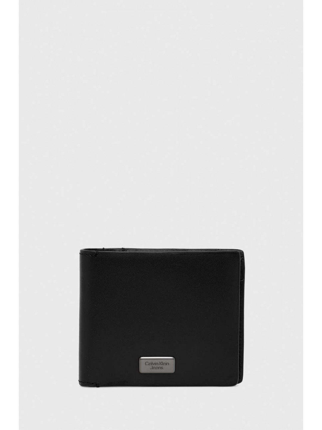 Kožená peněženka Calvin Klein Jeans černá barva K50K511432