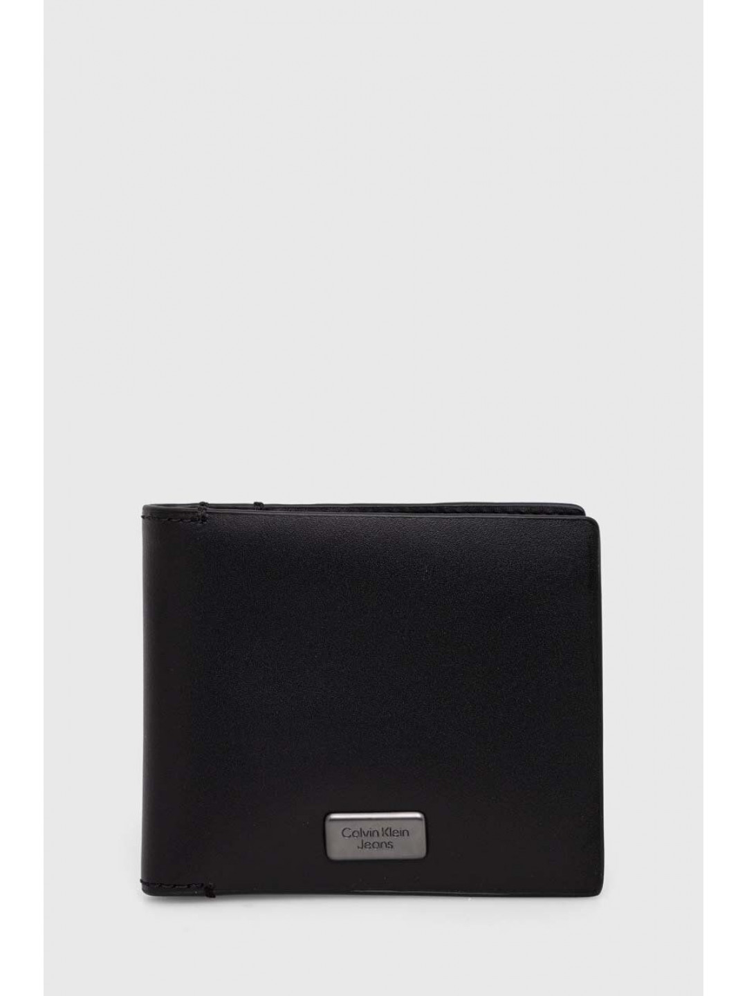 Kožená peněženka Calvin Klein Jeans černá barva K50K511451