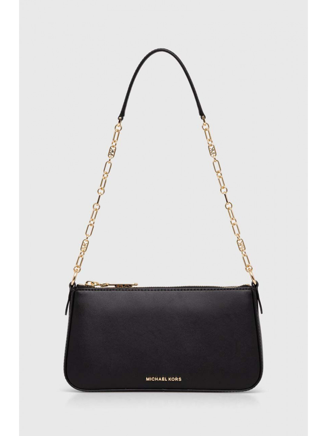 Kožená kabelka MICHAEL Michael Kors hnědá barva