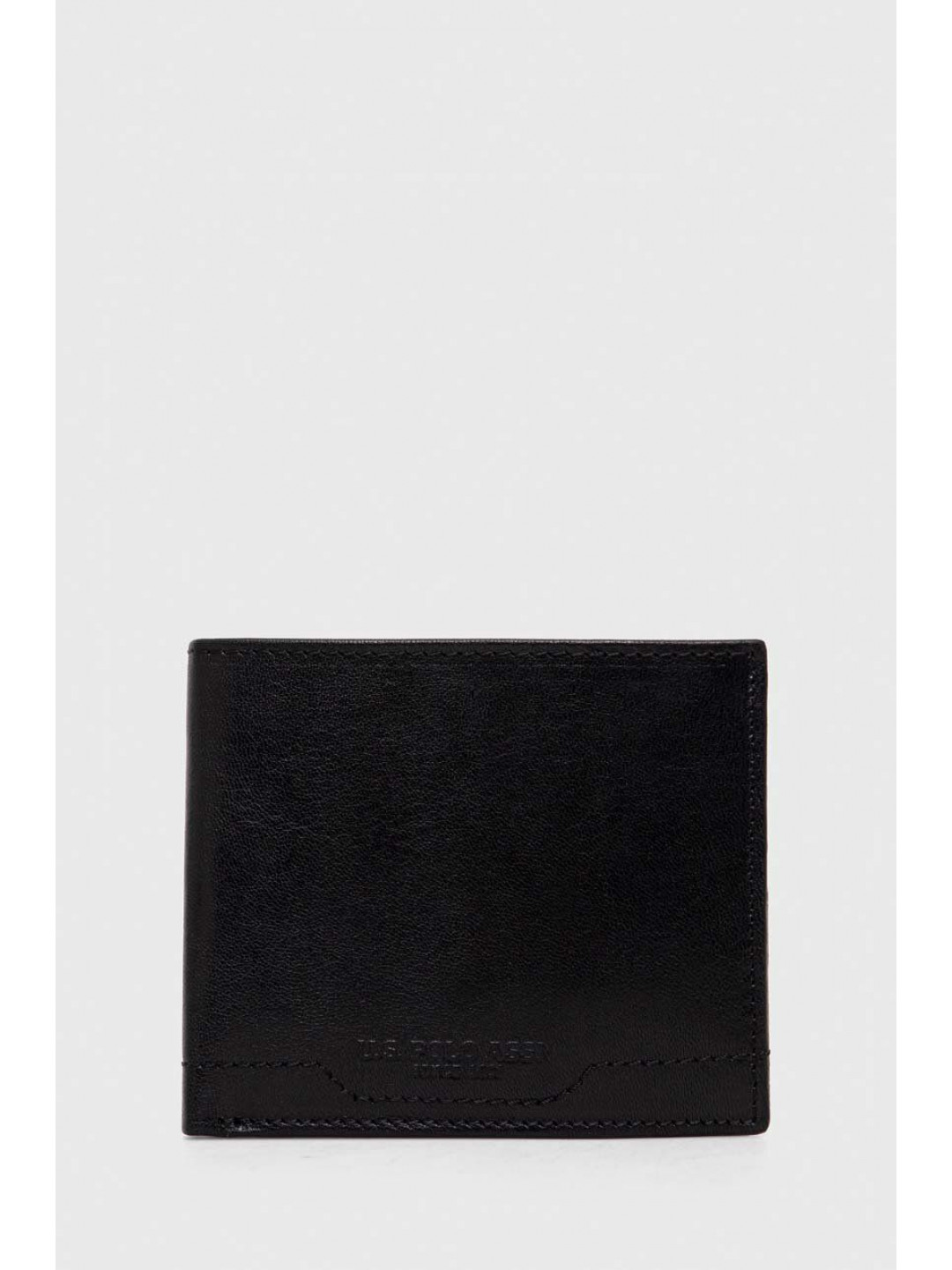 Kožená peněženka U S Polo Assn černá barva