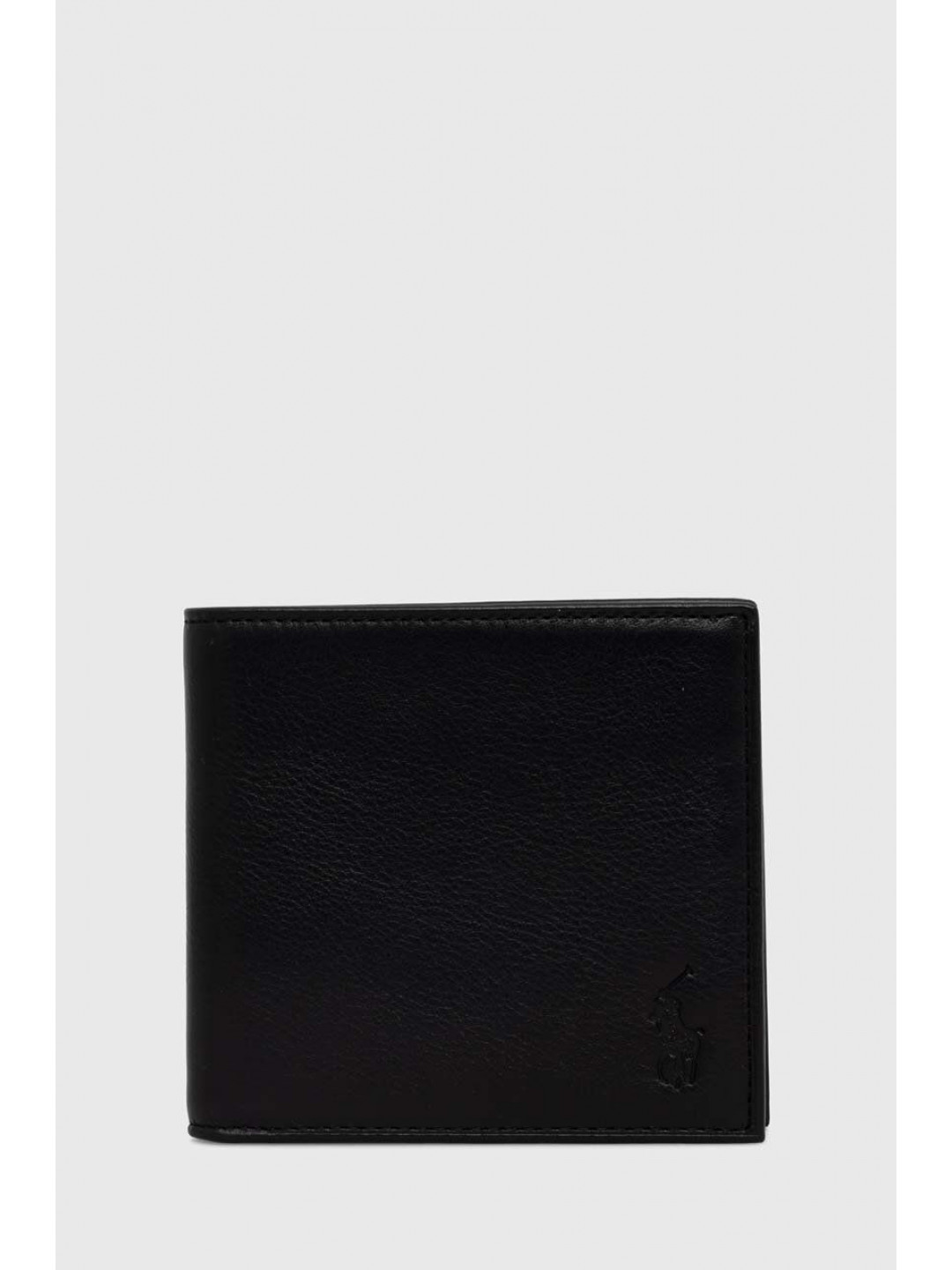 Kožená peněženka Polo Ralph Lauren černá barva 405913723