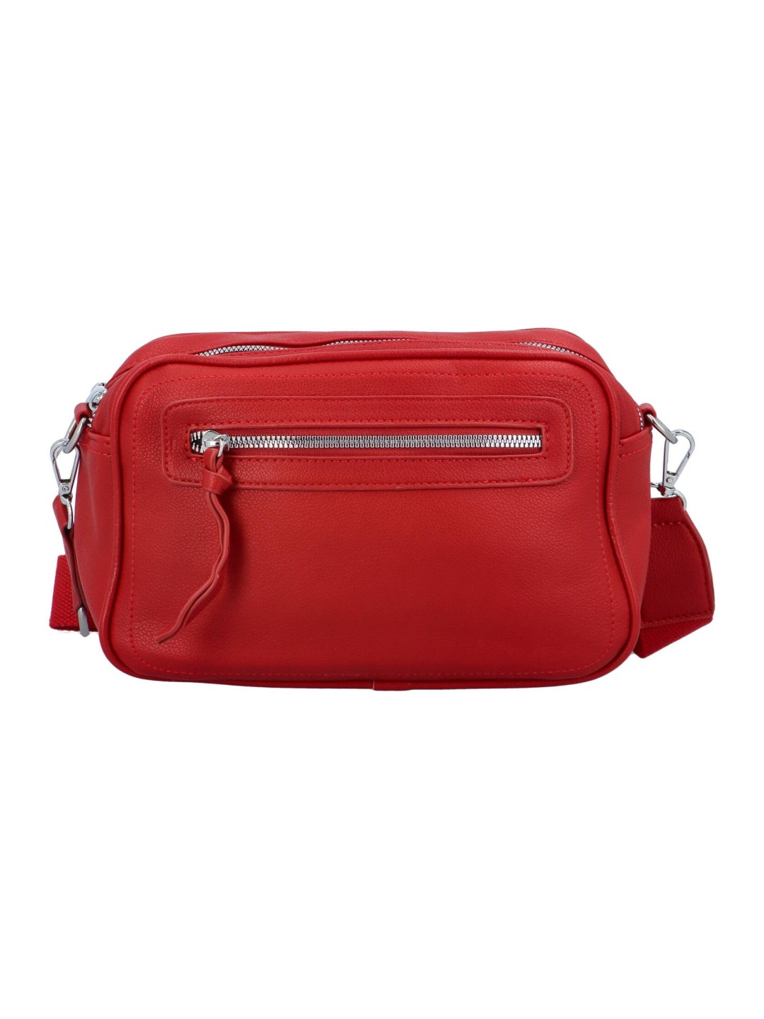 Příjemná dámská koženková crossbody Ivette červená
