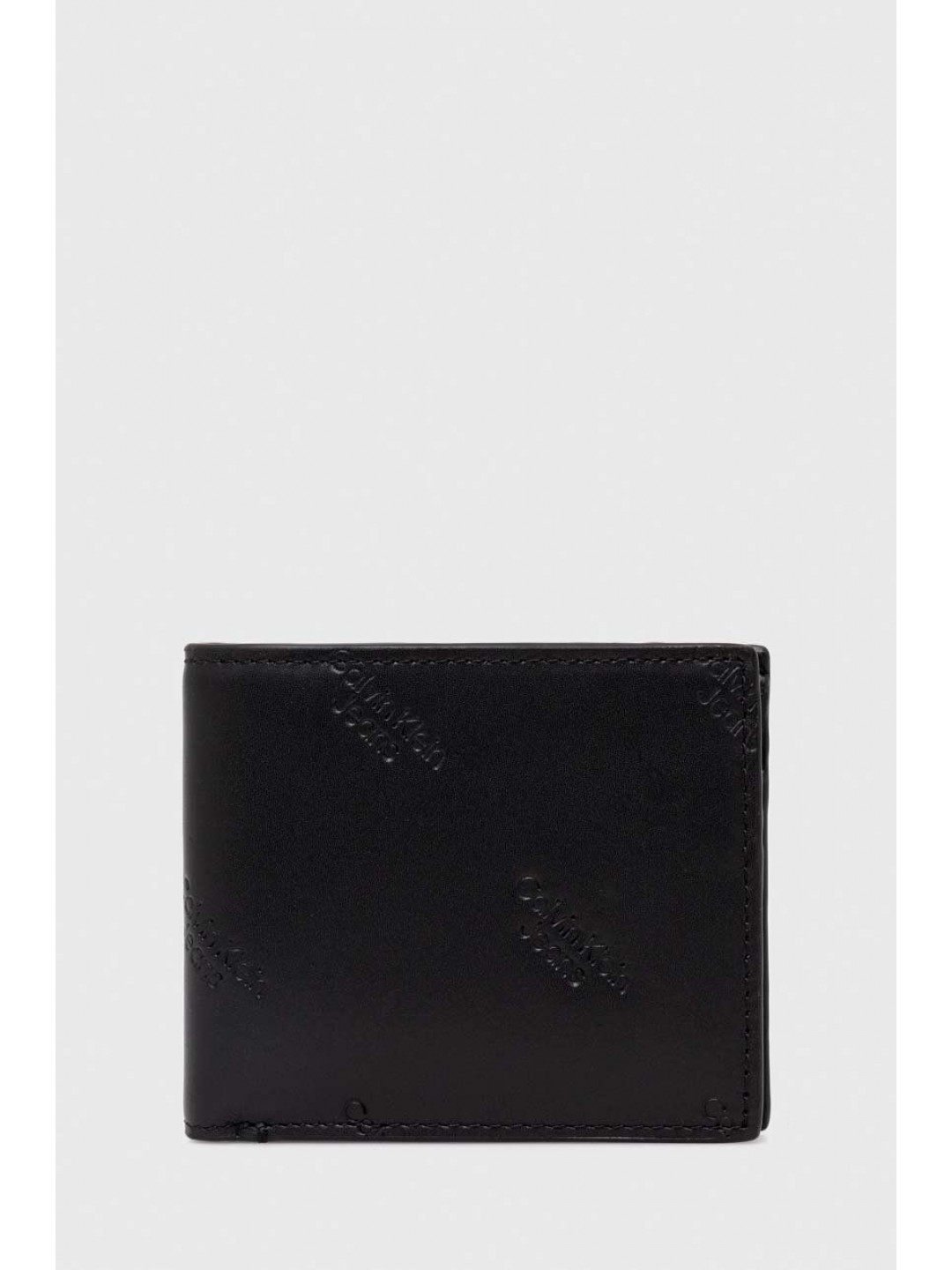 Kožená peněženka Calvin Klein Jeans černá barva K50K511818