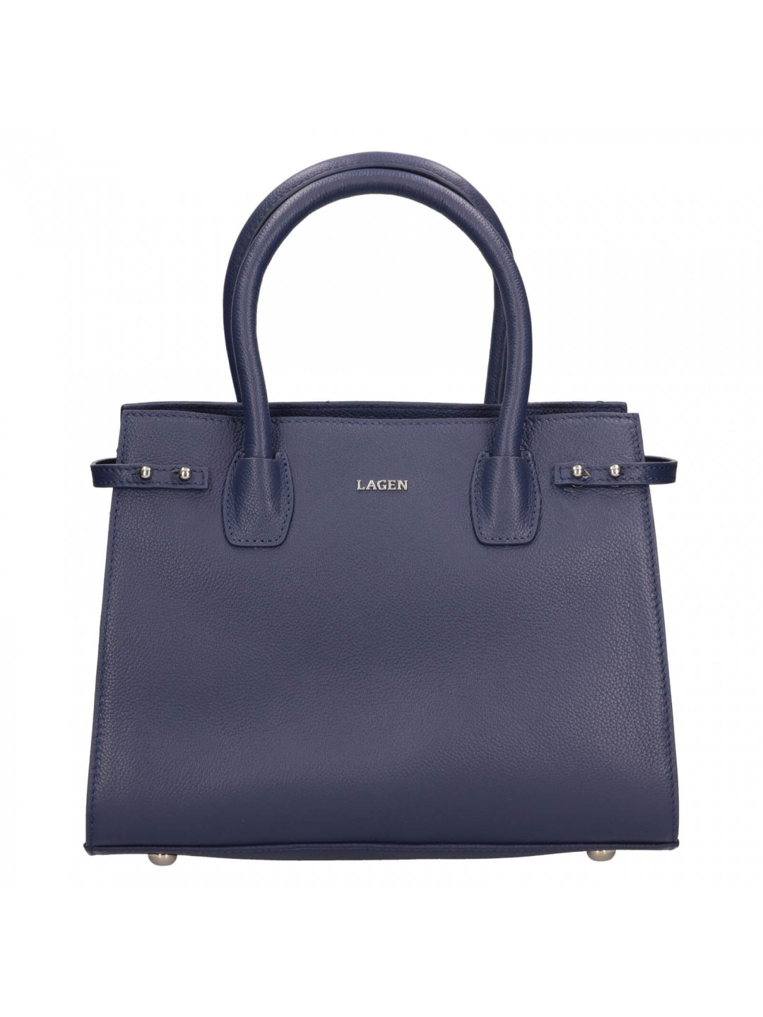 Dámská kožená kabelka Lagen Lukaa – modrá