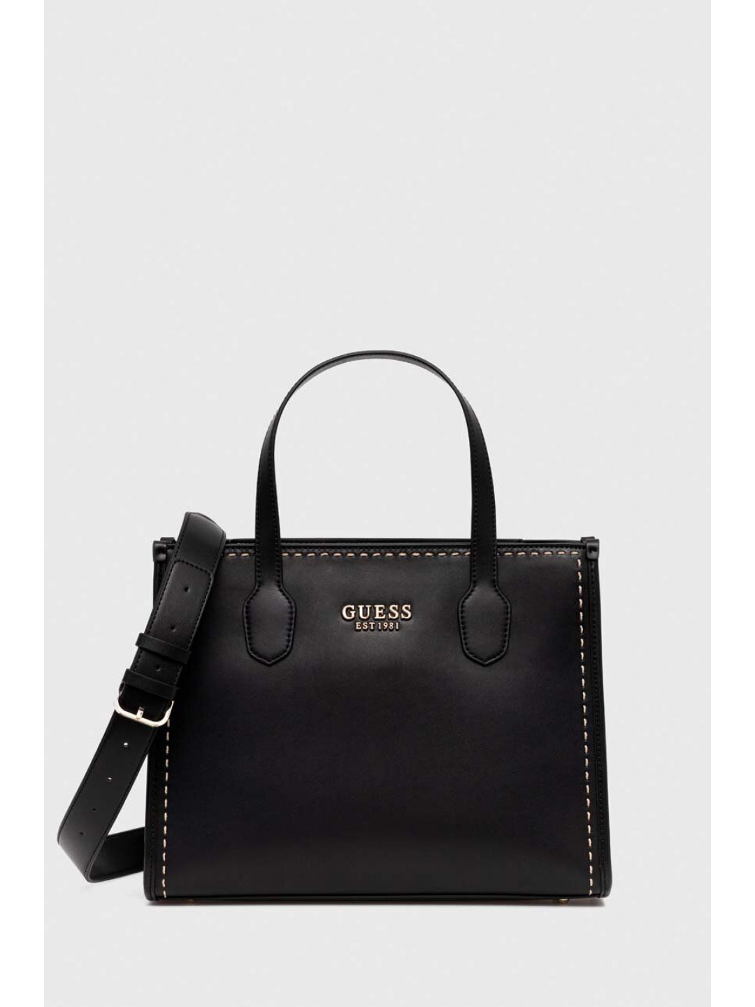 Kabelka Guess SILVANA černá barva HWVC86 65220