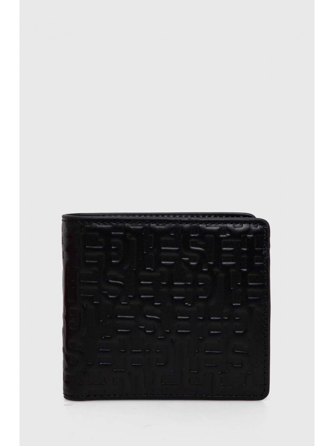 Kožená peněženka Diesel BI-FOLD COIN WALLET černá barva