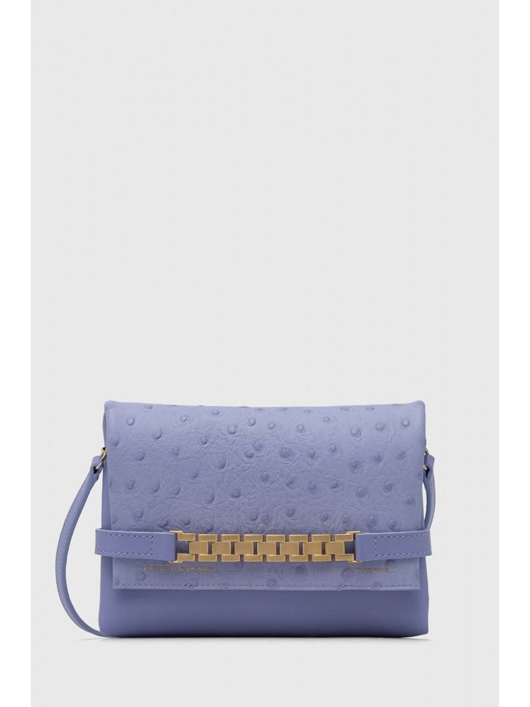 Kožená kabelka Victoria Beckham fialová barva