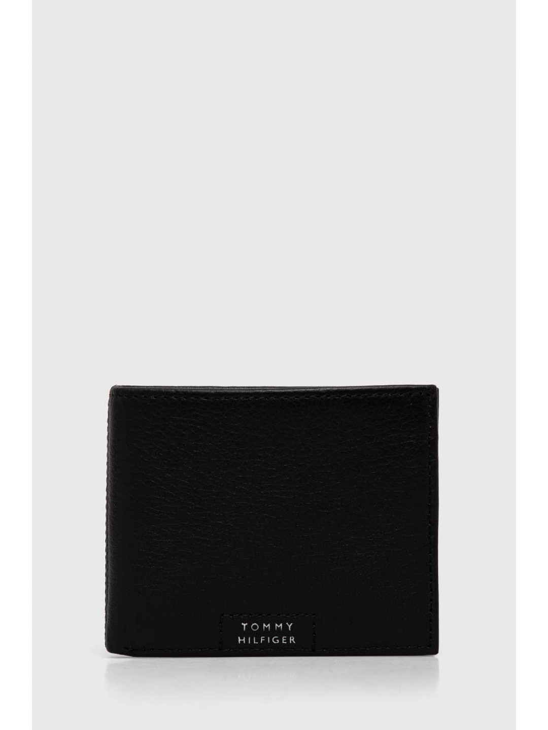 Kožená peněženka Tommy Hilfiger černá barva