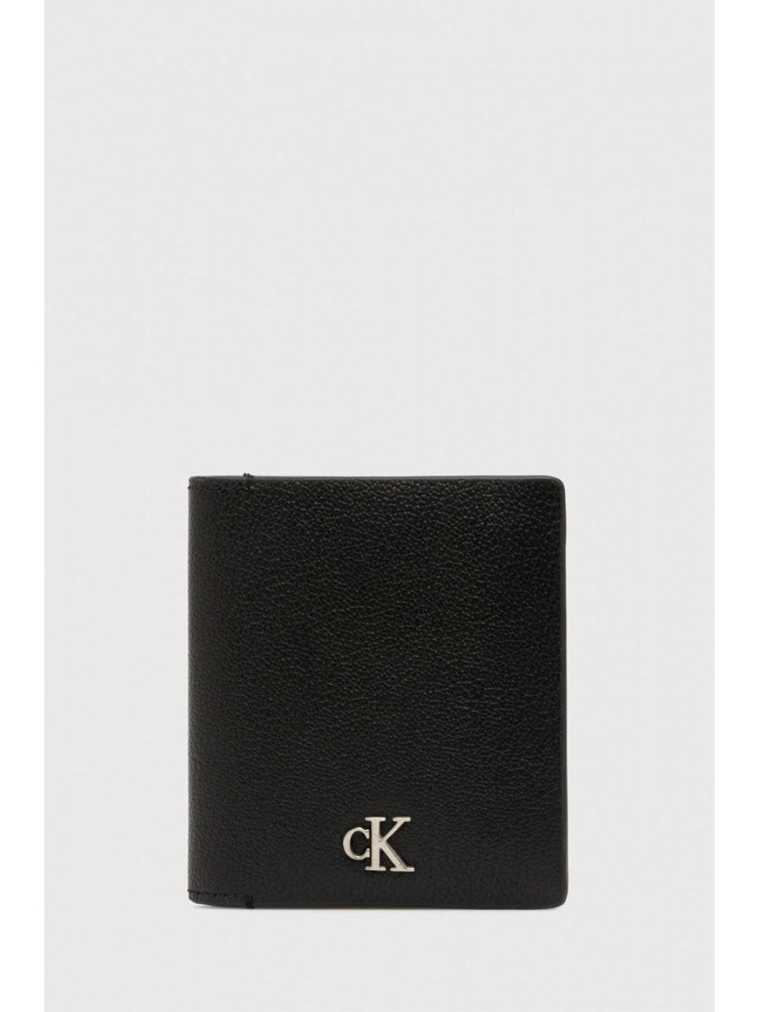 Kožená peněženka Calvin Klein Jeans černá barva
