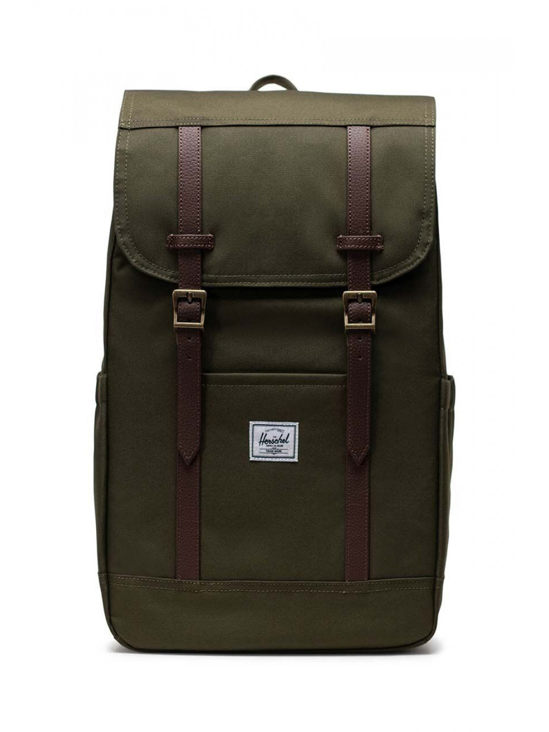 Batoh Herschel Retreat Backpack zelená barva velký hladký