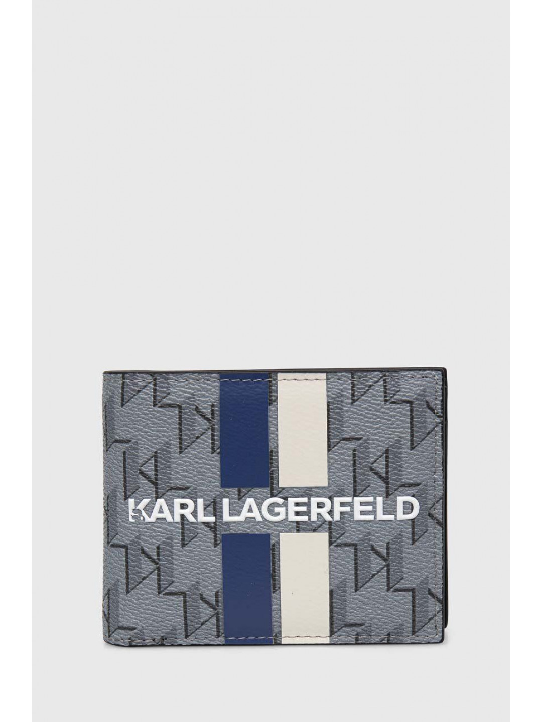 Peněženka Karl Lagerfeld šedá barva