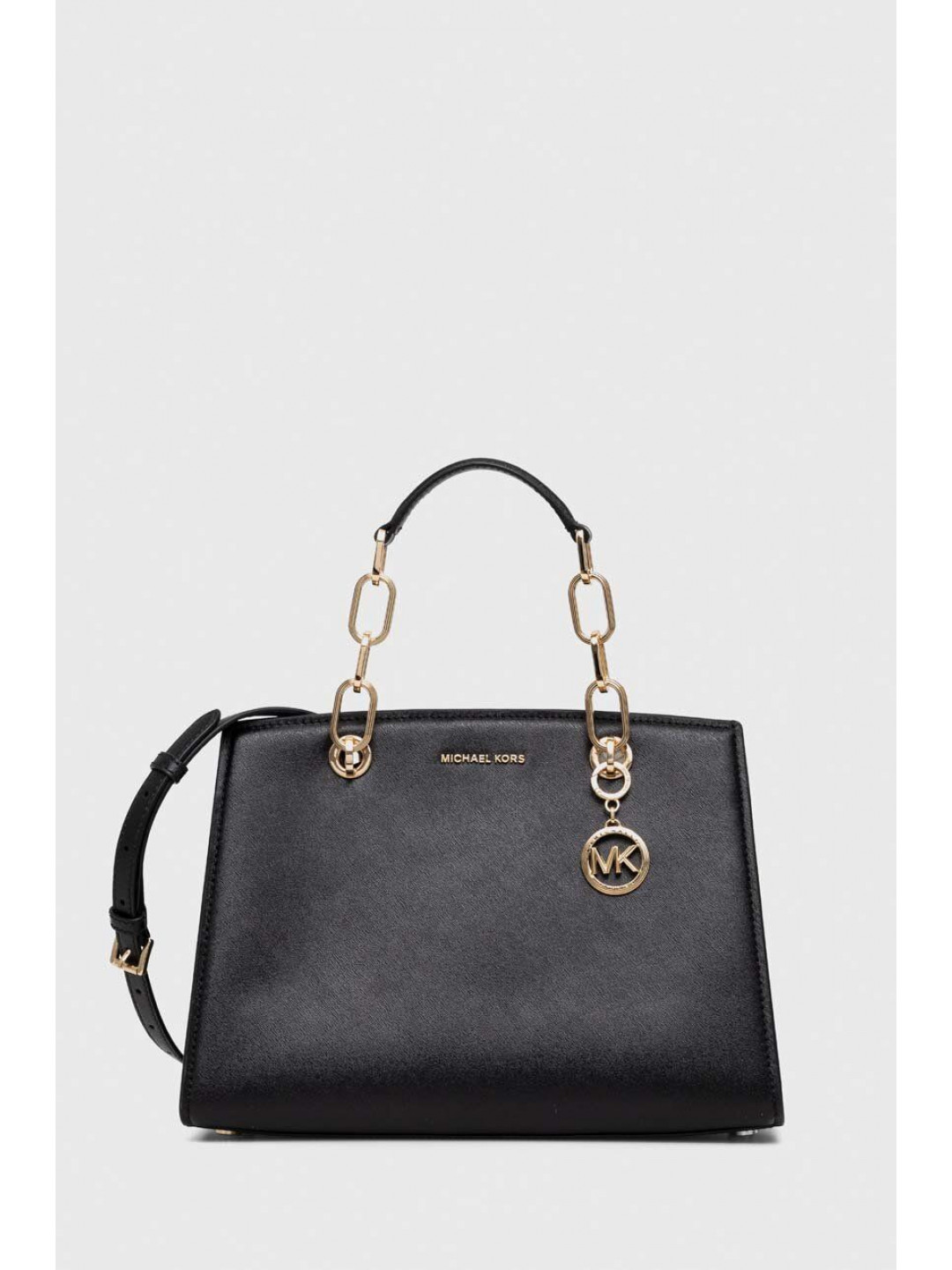 Kožená kabelka MICHAEL Michael Kors černá barva