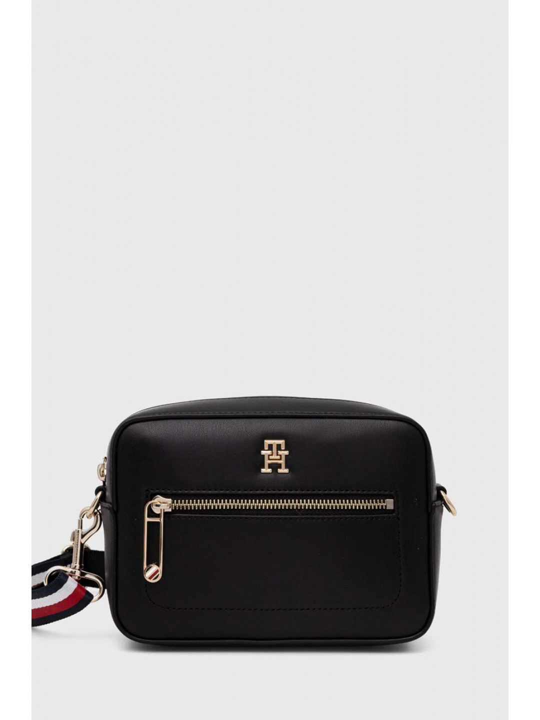 Kabelka Tommy Hilfiger černá barva AW0AW15864