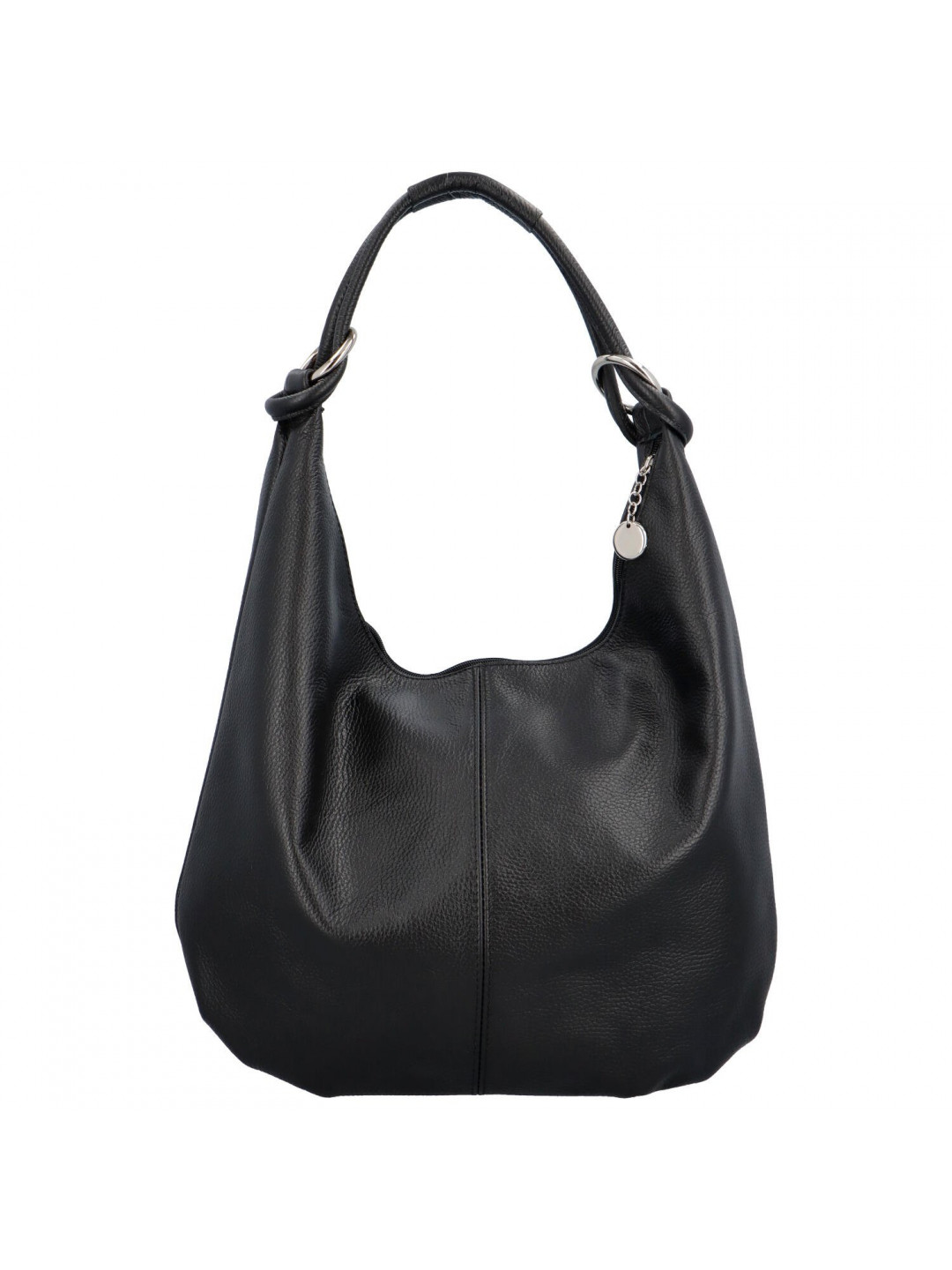 Luxusní dámská kožená kabelka přes rameno Naufe černá