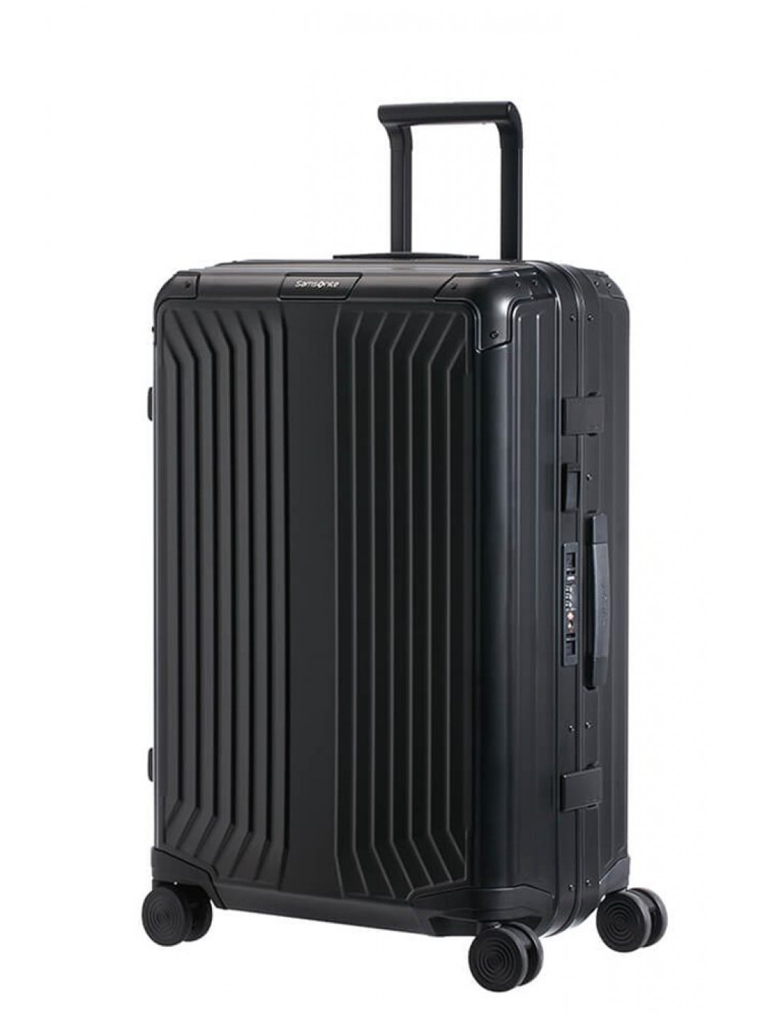 Samsonite Hliníkový cestovní kufr Lite-Box Alu M 71 l – černá