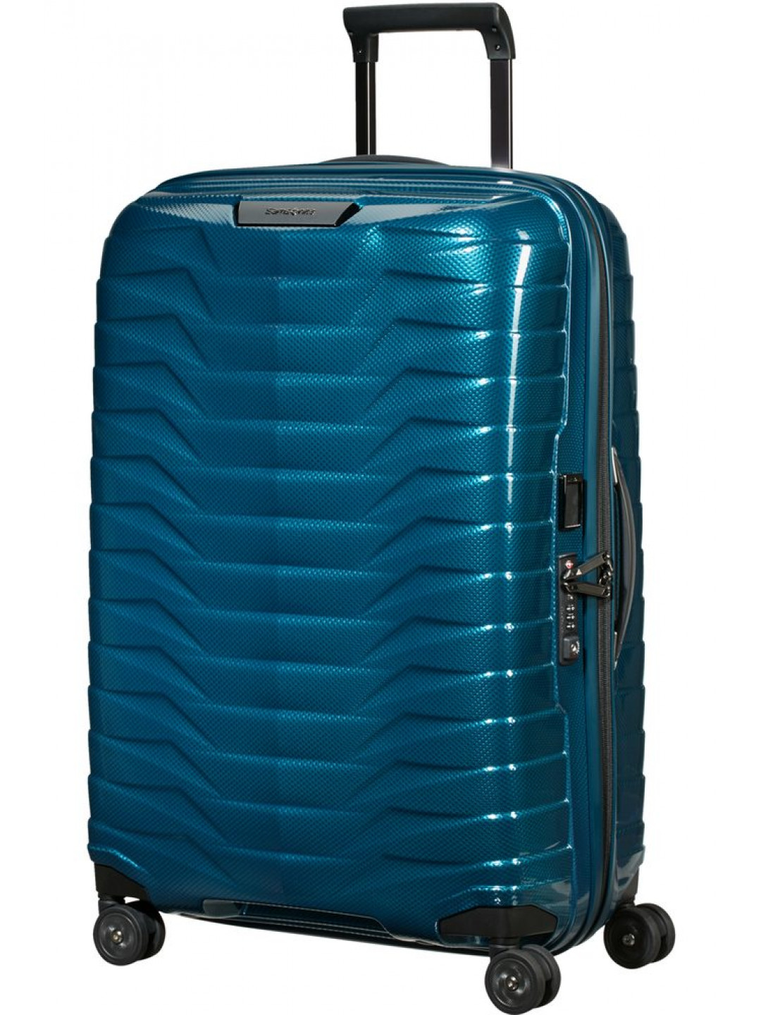 Samsonite Skořepinový cestovní kufr Proxis M 75 l – modrá