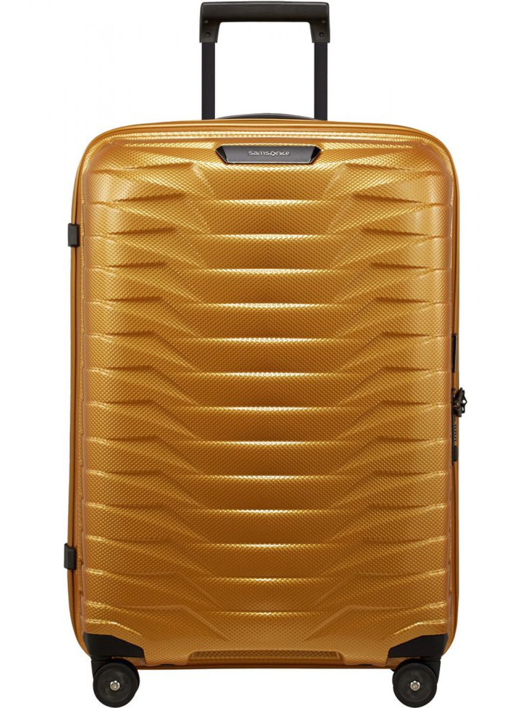Samsonite Skořepinový cestovní kufr Proxis M 75 l – zlatá