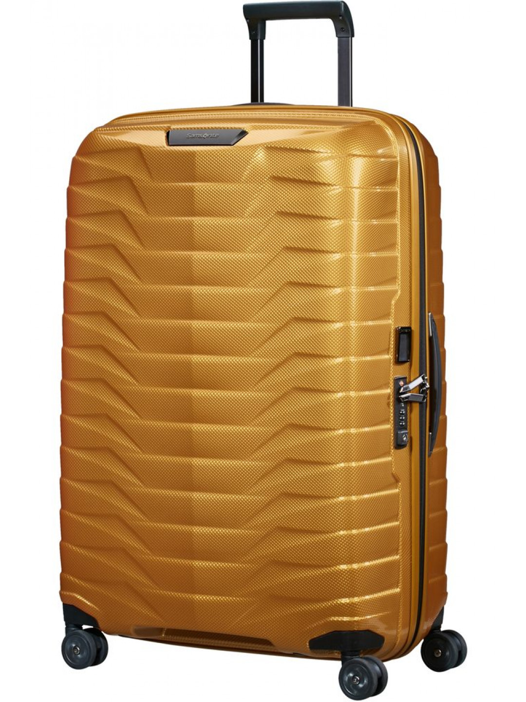 Samsonite Skořepinový cestovní kufr Proxis L 98 l – zlatá