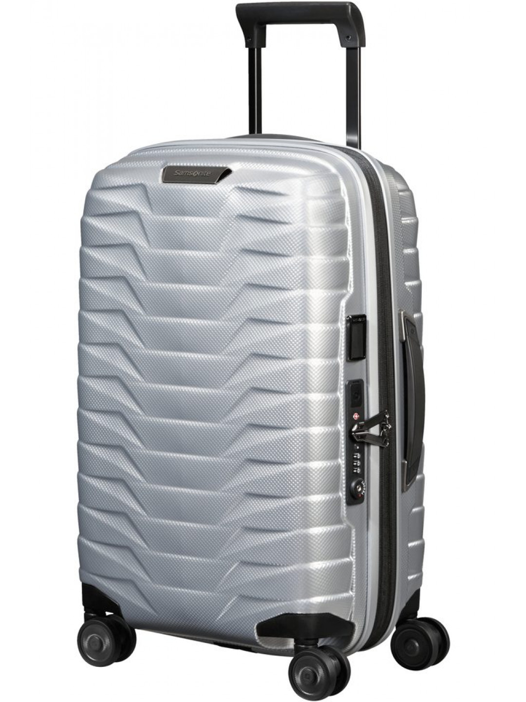 Samsonite Kabinový cestovní kufr Proxis S EXP 38 44 l – stříbrná