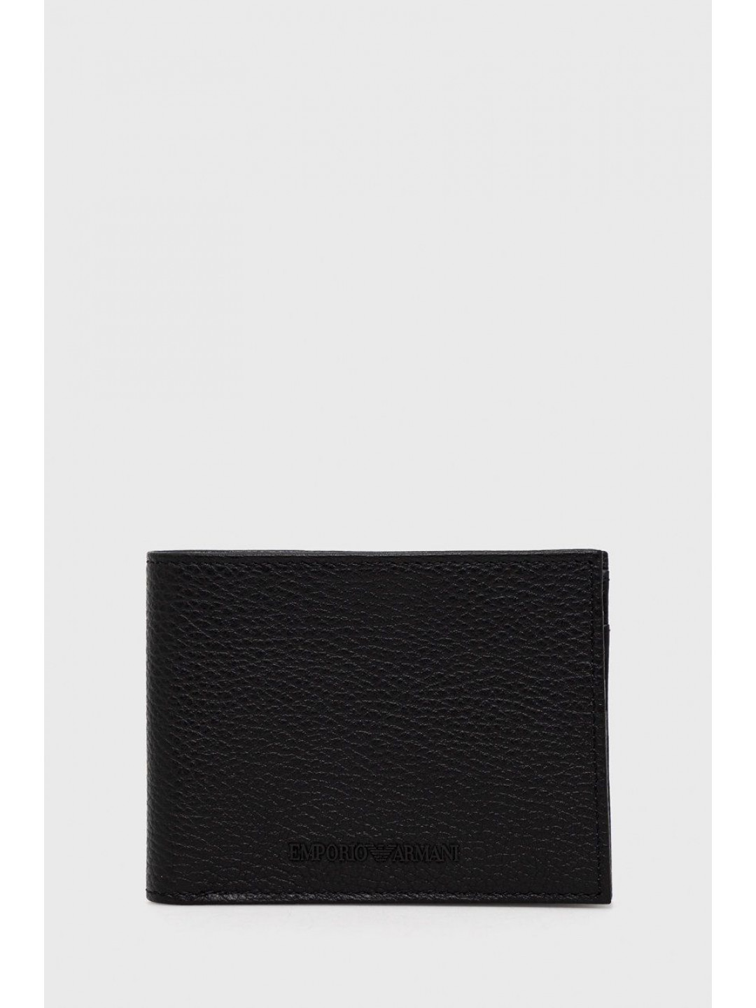 Kožená peněženka a držák na karty Emporio Armani pánský černá barva Y4R378 Y068E