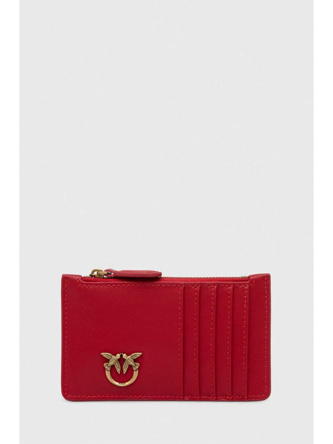 Kožená peněženka Pinko červená barva 100251 A0GK