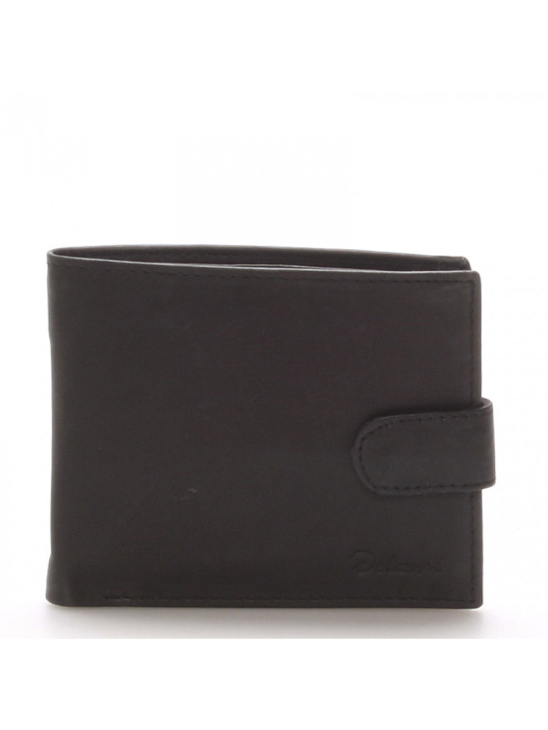 Pánská kožená černá peněženka – Delami 9371