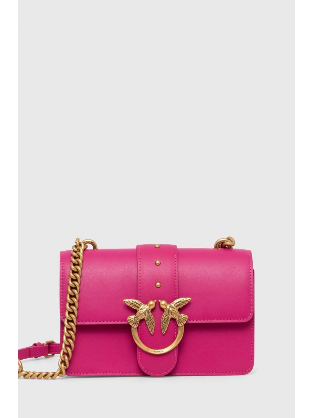 Kožená kabelka Pinko růžová barva 100059 A0F1