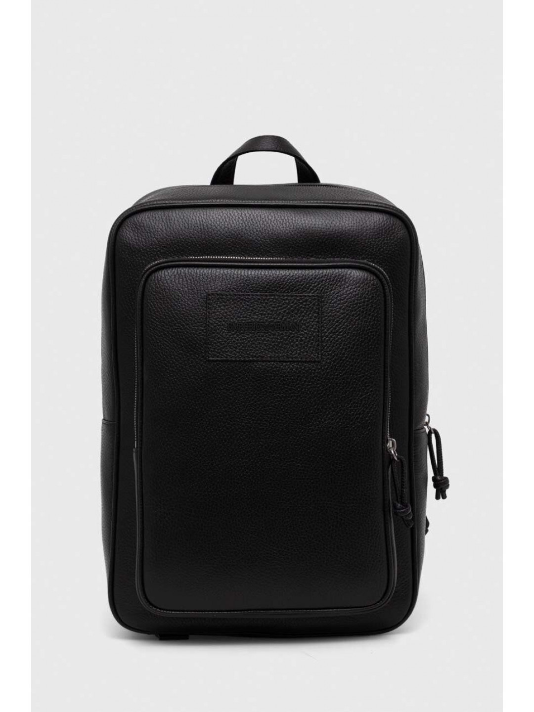 Kožený batoh Emporio Armani pánský černá barva velký hladký Y4O437 Y068E