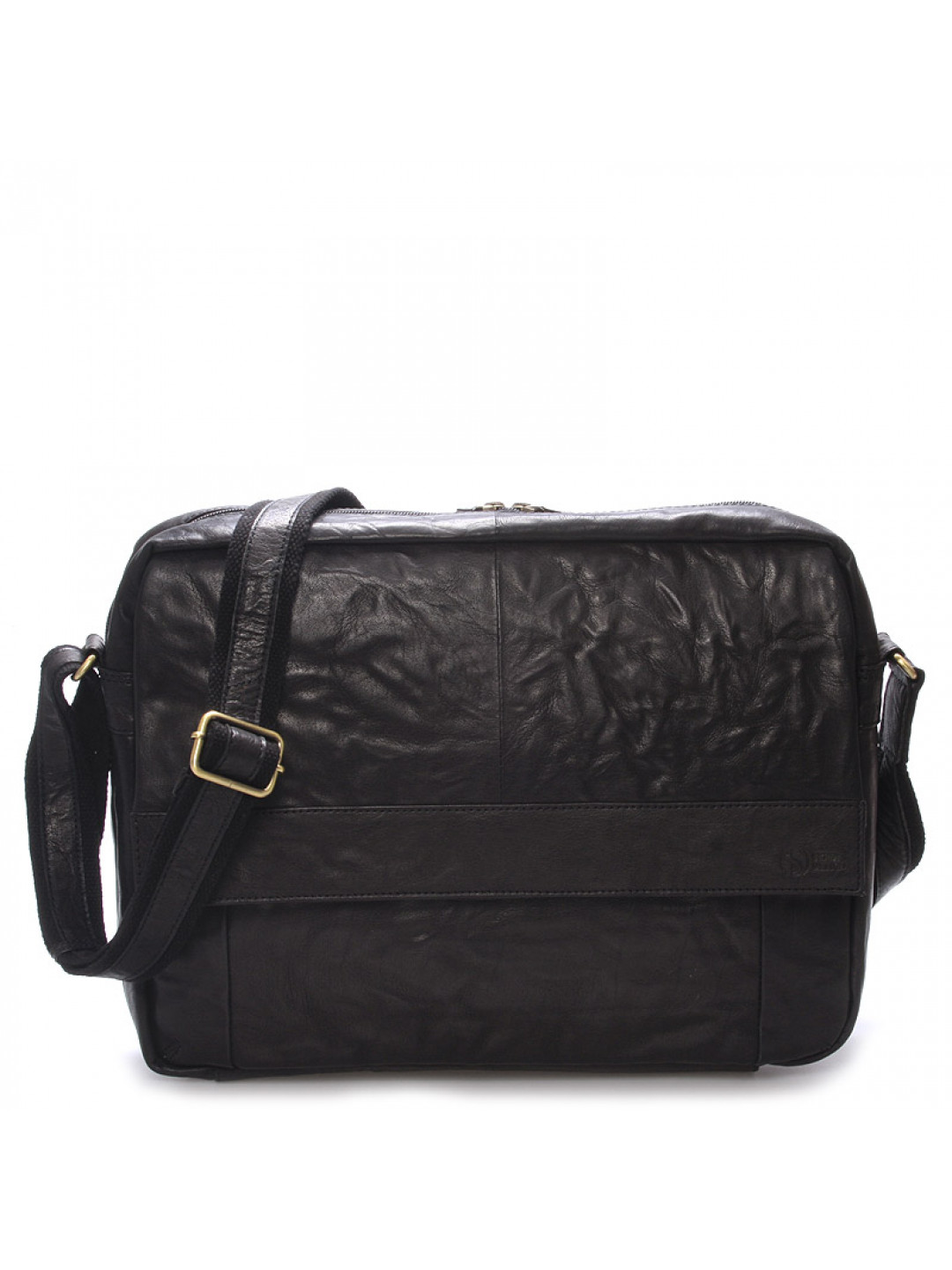 Velká luxusní pánská kožená taška černá – Sendi Design Nethard