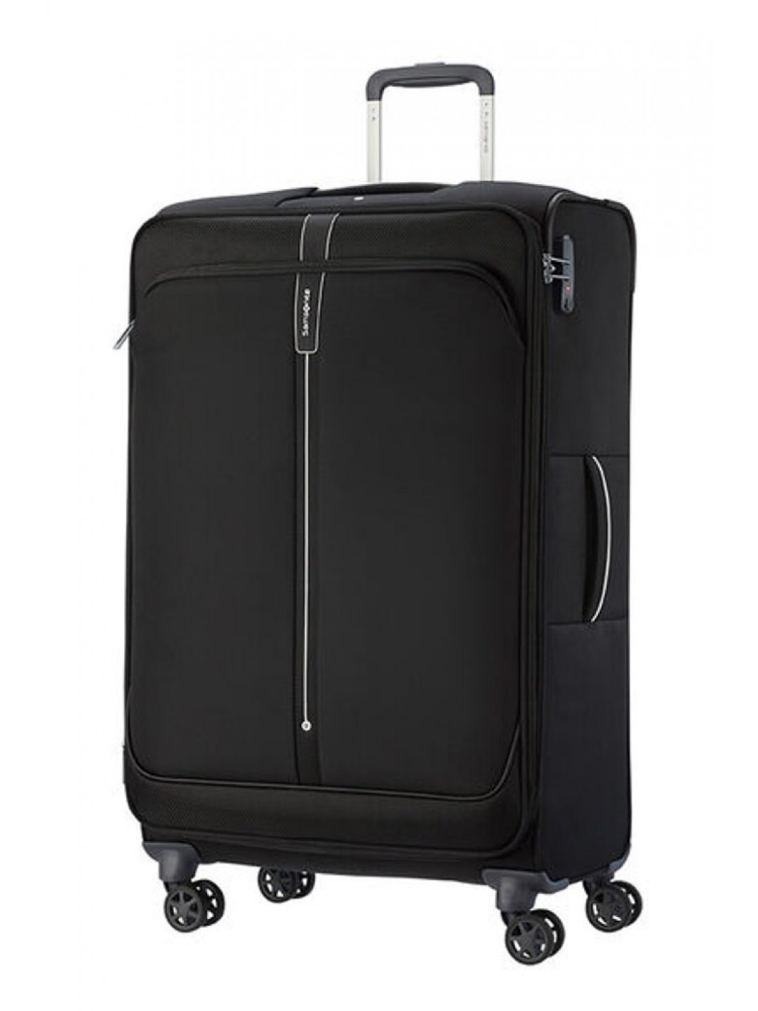 Samsonite Látkový cestovní kufr Popsoda Spinner 78 cm 105 112 5 l – černá