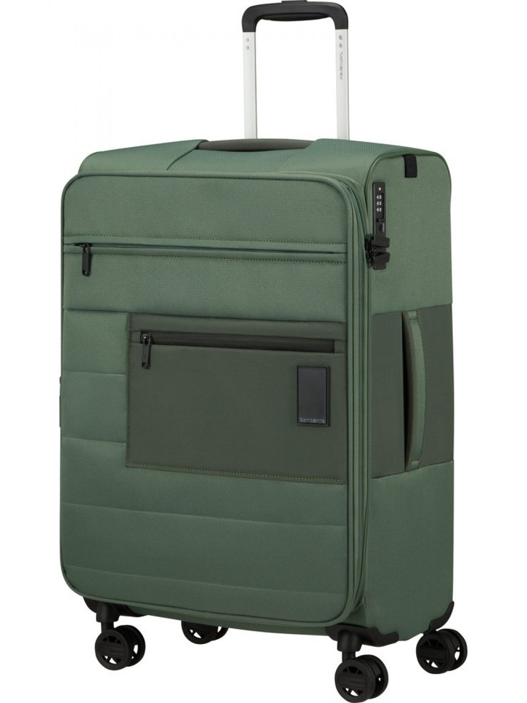 Samsonite Látkový cestovní kufr Vaycay M EXP 68 74 l – zelená