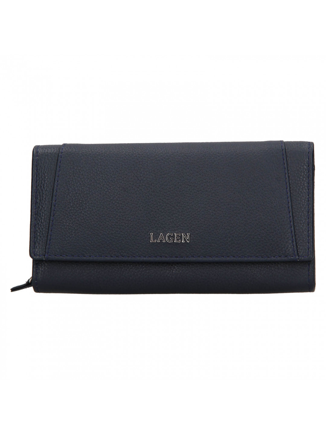 Dámská kožená peněženka Lagen Carlas – tmavě modrá