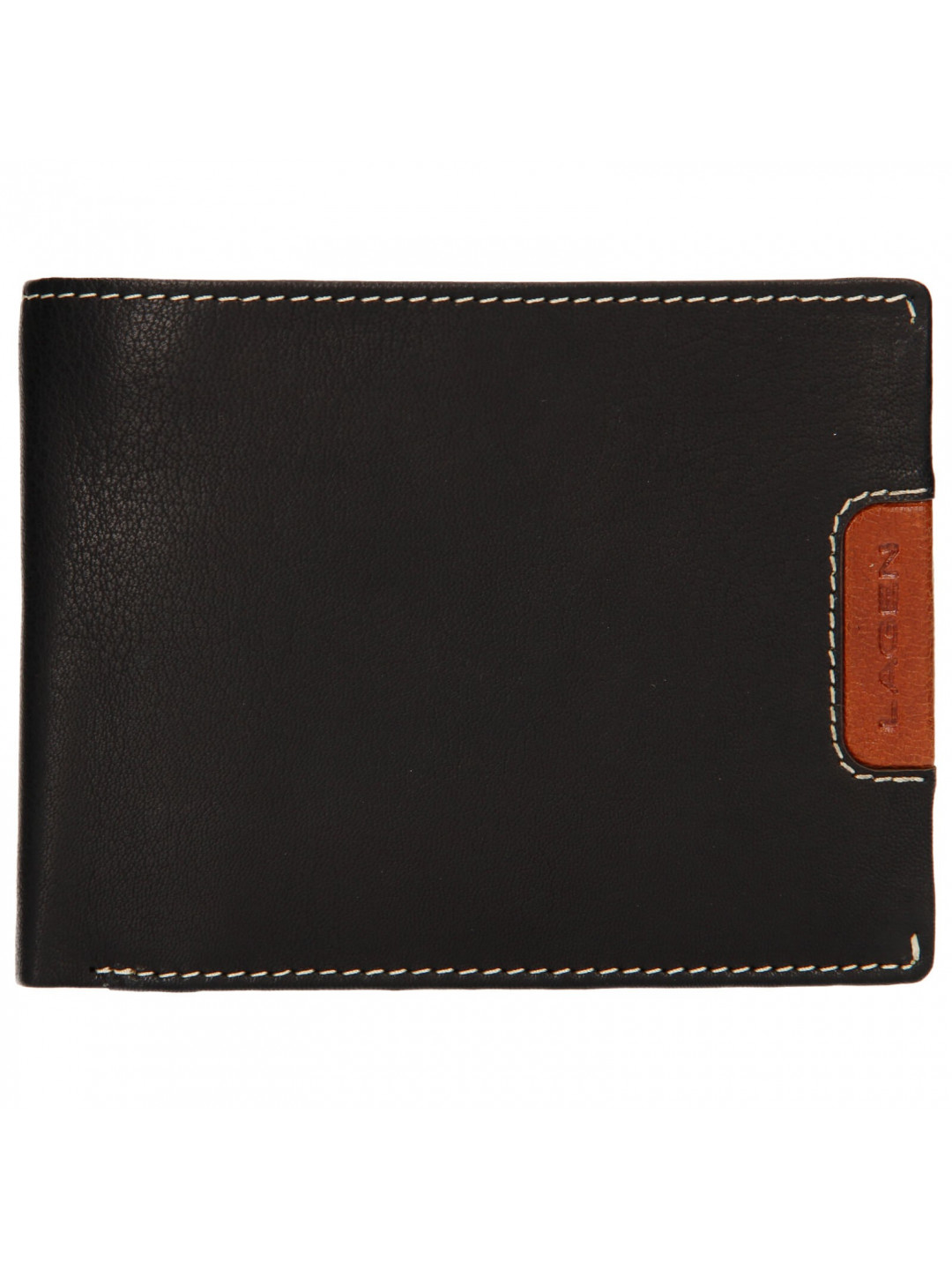 Pánská kožená peněženka Lagen Koudy – černo-hnědá