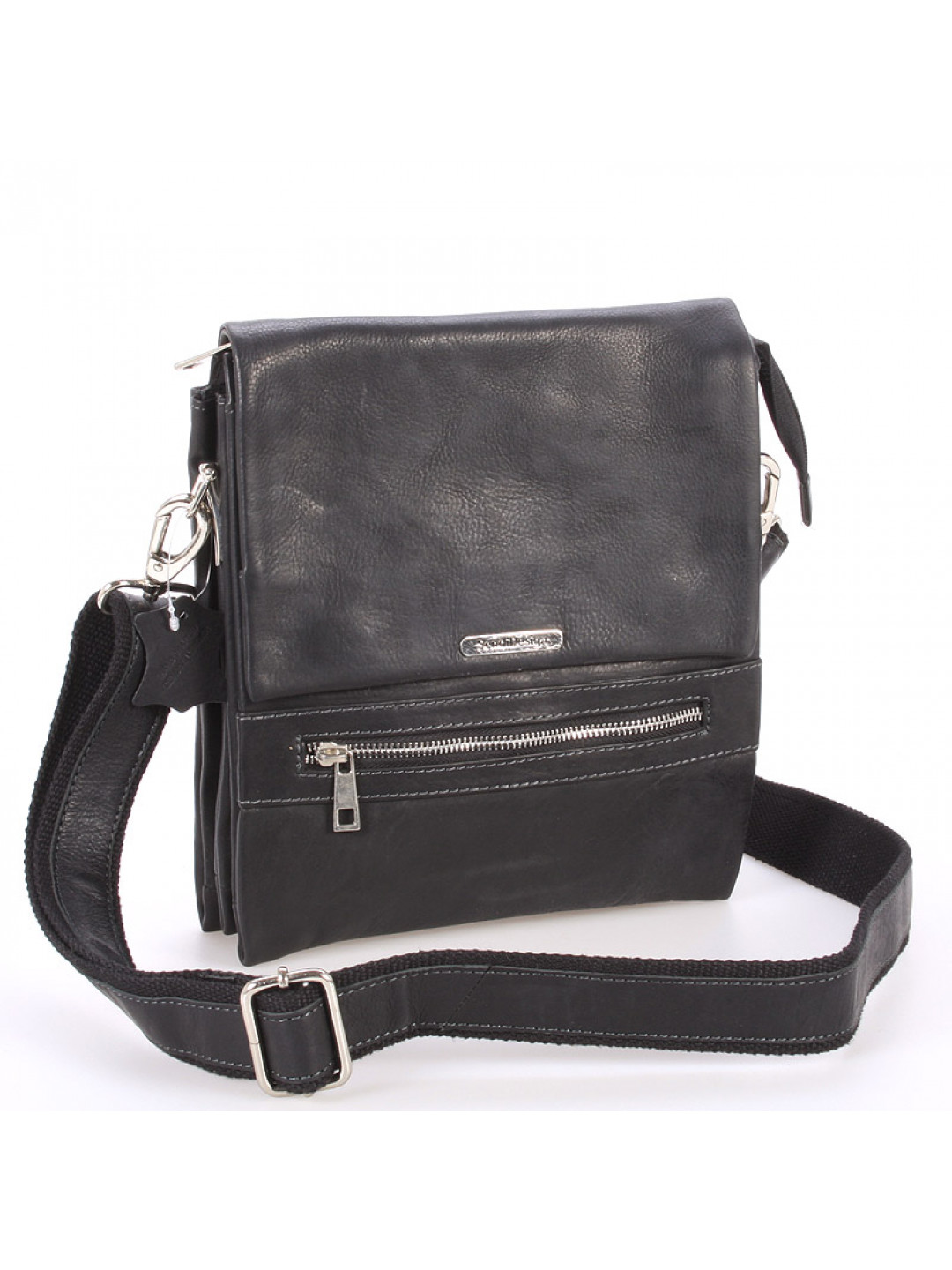 Kvalitní černá pánská kožená taška – Sendi Design Hektor