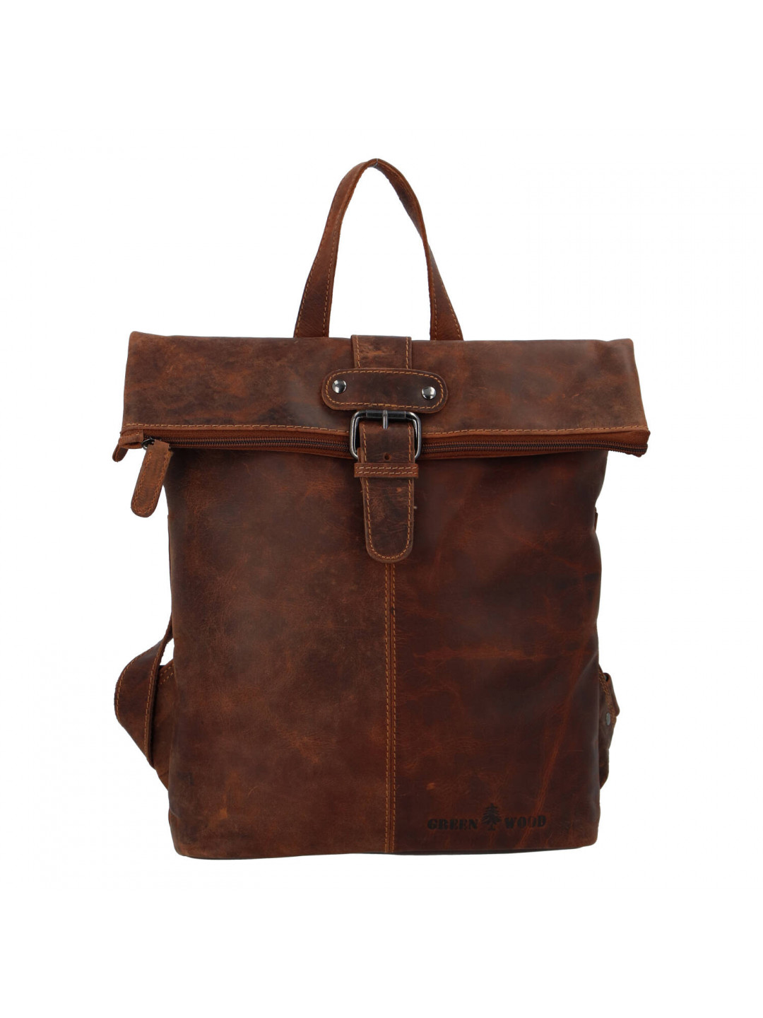 Luxusní kožený batoh hnědý – Greenwood Kameron