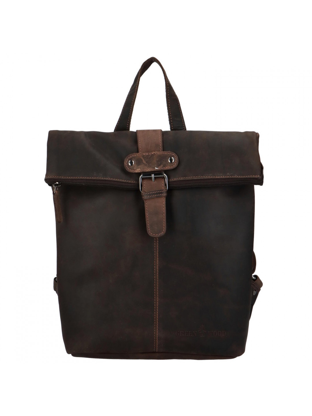 Luxusní kožený batoh tmavě hnědý – Greenwood Kameron