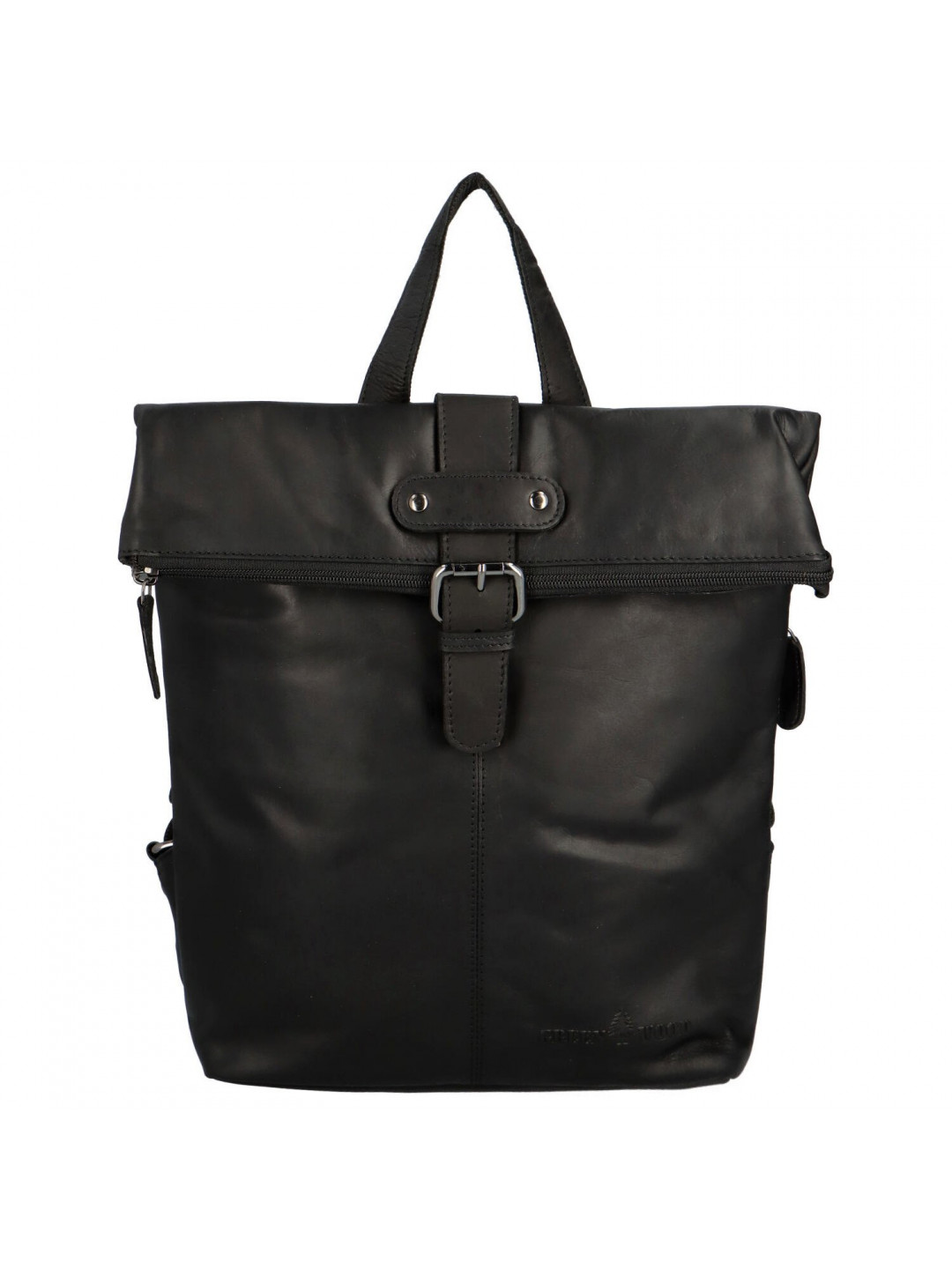 Luxusní kožený batoh černý – Greenwood Kameron