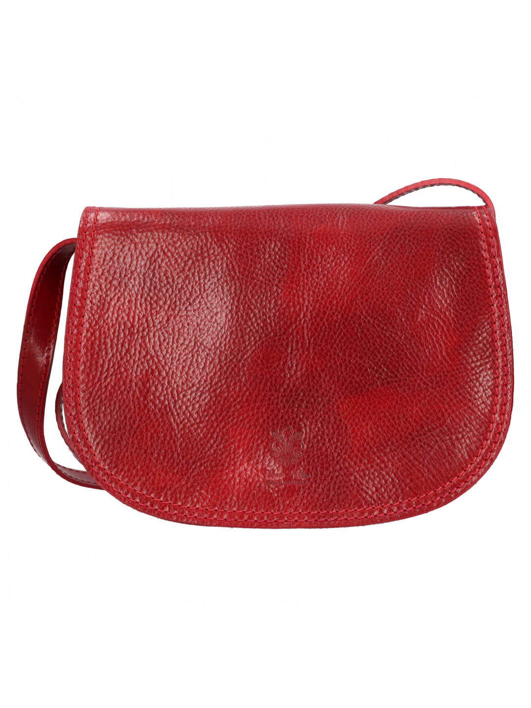Dámská kožená crosbody kabelka Italia Yvone – červená