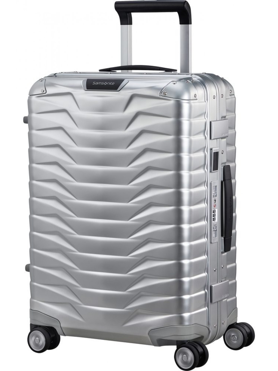Samsonite Kabinový hliníkový cestovní kufr Proxis Alu S 40 l – stříbrná